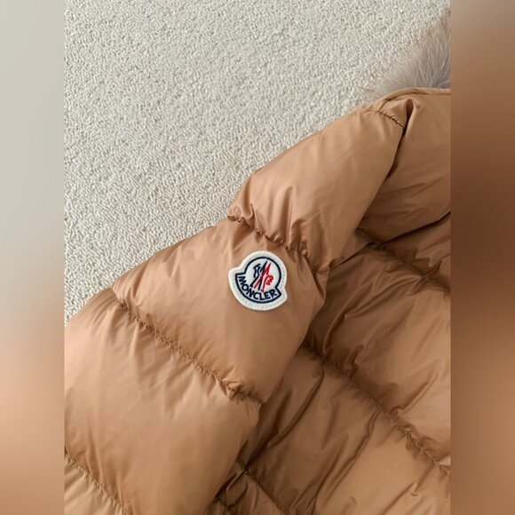 Moncler Boedic Belted Puffer Coat-Brown - Picture 13 of 16